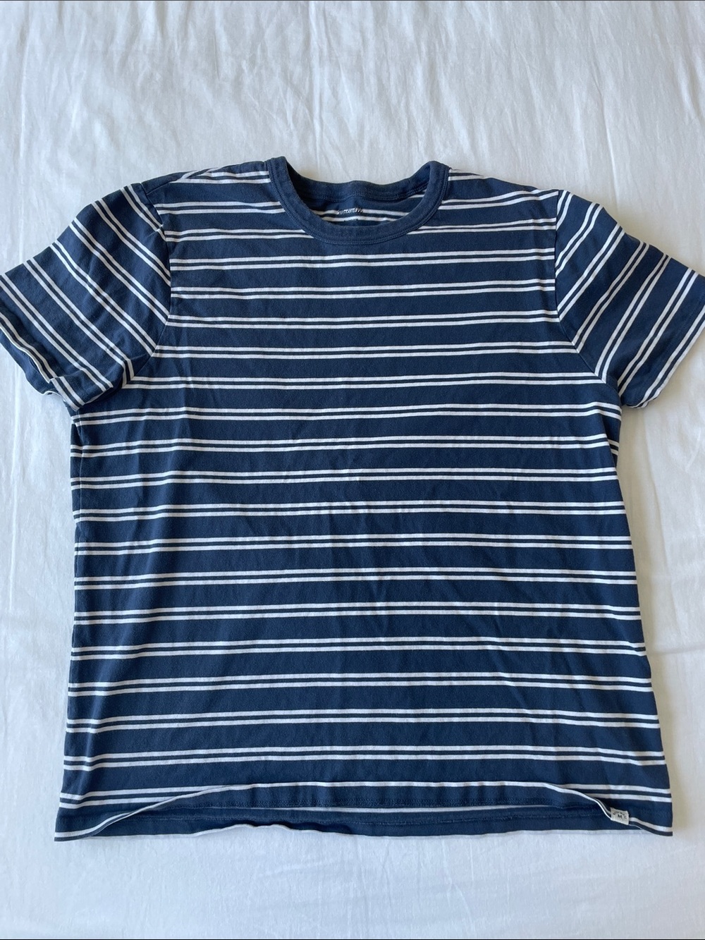 Madewell Navy & White Striped Short Sleeve Tee